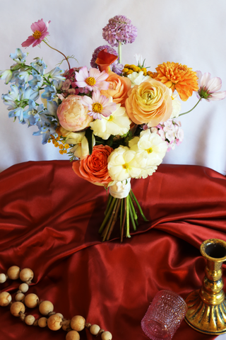 Pastel Citrus Bridesmaids Bouquet – Bridal Shop Collection